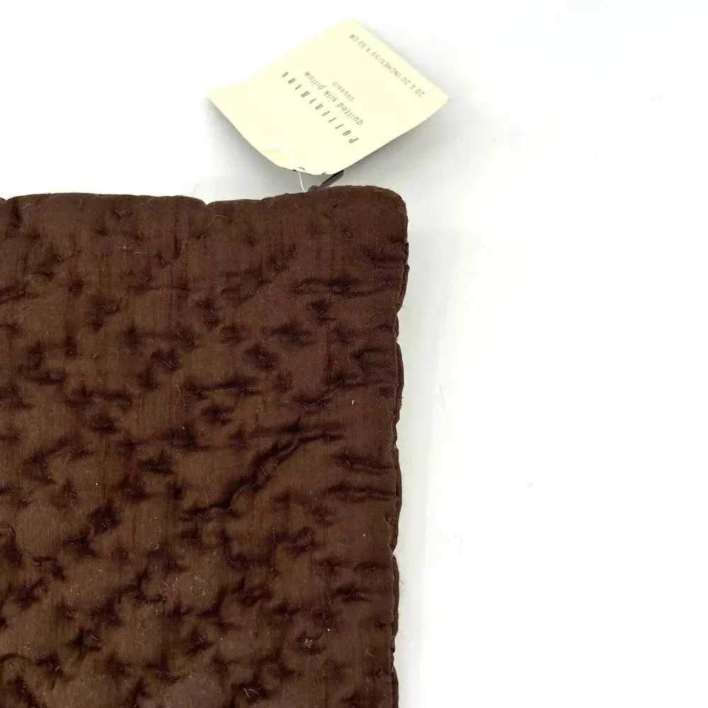 Pottery Barn quilted silk pillow cover - Euro sham